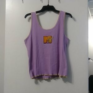 Purple MTV Cropped-like Tank